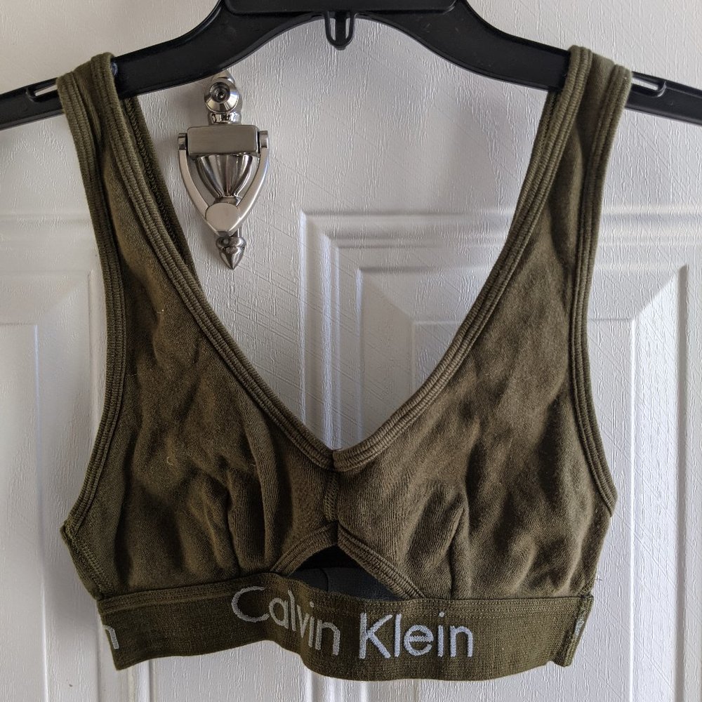Olive Green Calvin Klein Bra